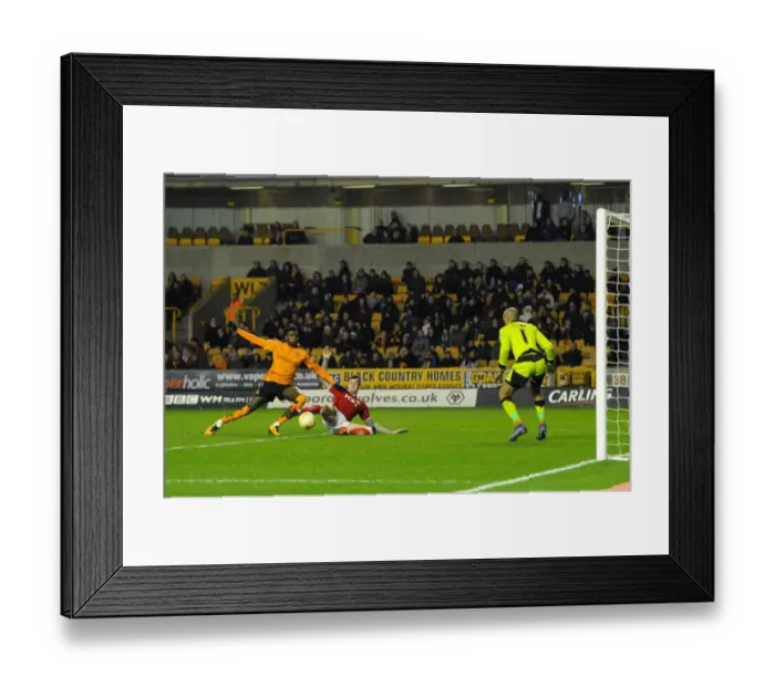 Framed Print : Dramatic Equalizer: Aden Flint Scores for Bristol City Against Wolves in Sky Bet Championship (08 / 03 / 2016)