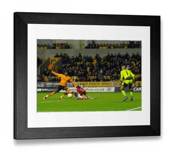 Framed Print : Aden Flint's Dramatic Equalizer: Wolves vs. Bristol City, Sky Bet Championship (08 / 03 / 2016)