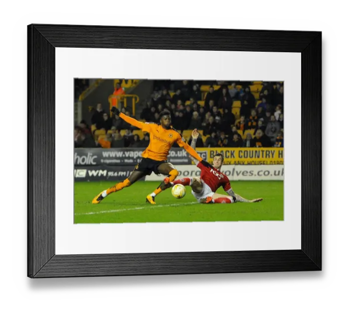 Framed Print : Aden Flint's Equalizer: Wolves vs. Bristol City, Sky Bet Championship (08 / 03 / 2016)