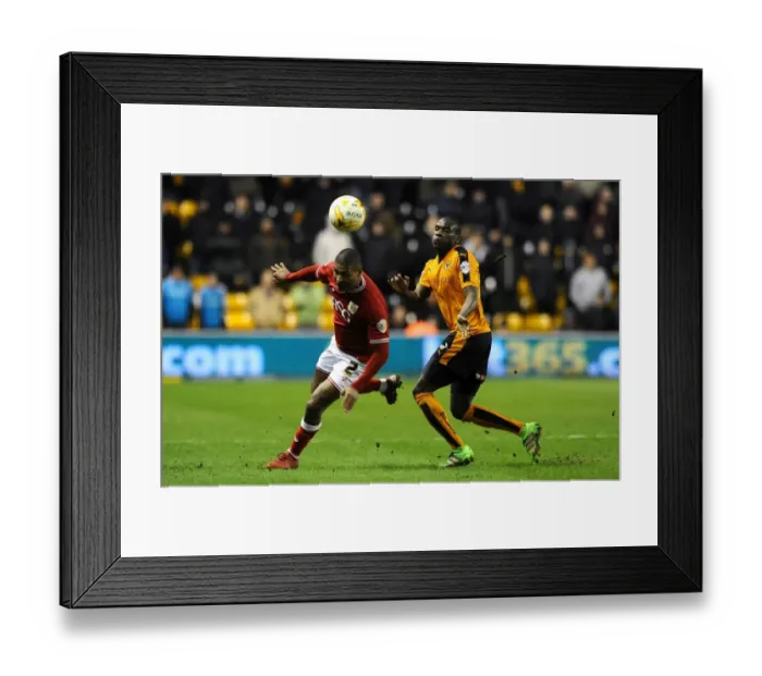 Framed Print : Mark Little of Bristol City at Molineux Stadium during Wolves vs. Bristol City Championship Match, March 8, 2016