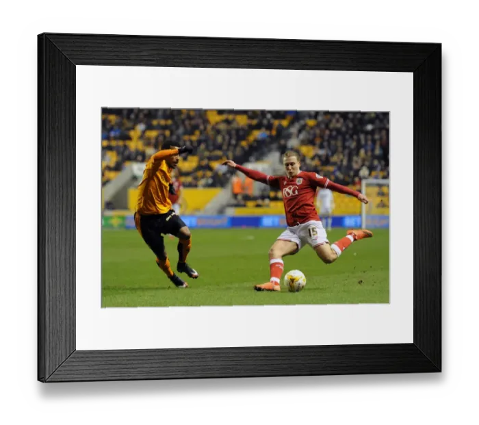 Framed Print : Luke Freeman of Bristol City in Action Against Wolves, Sky Bet Championship, 2016