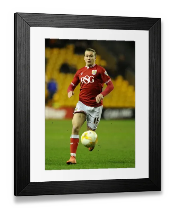 Framed Print : Luke Freeman of Bristol City in Action against Wolves at Molineux Stadium, 2016