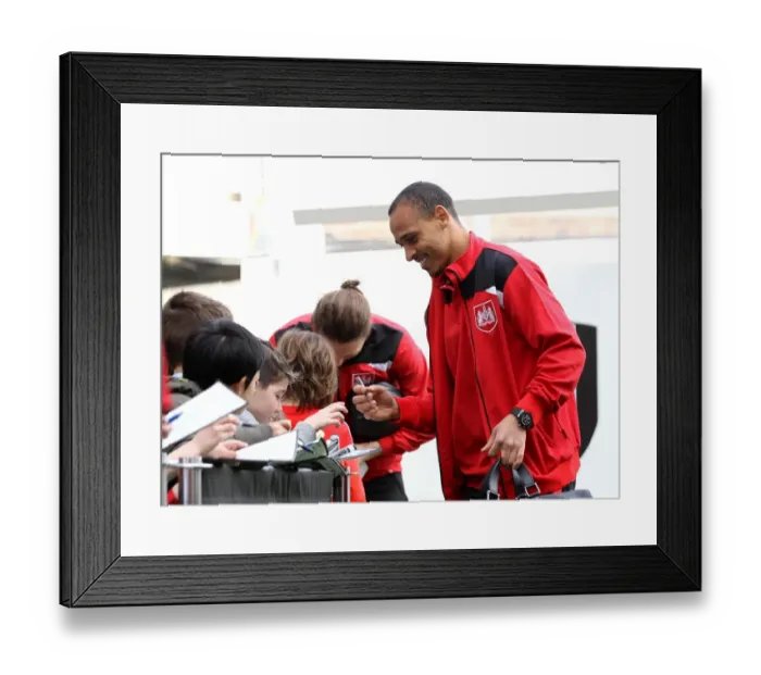 Framed Print : Peter Odemwingie of Bristol City Signs Autographs at Craven Cottage after Fulham Match Framed Print : Peter Odemwingie of Bristol City Signs Autographs at Craven Cottage after Fulham Match