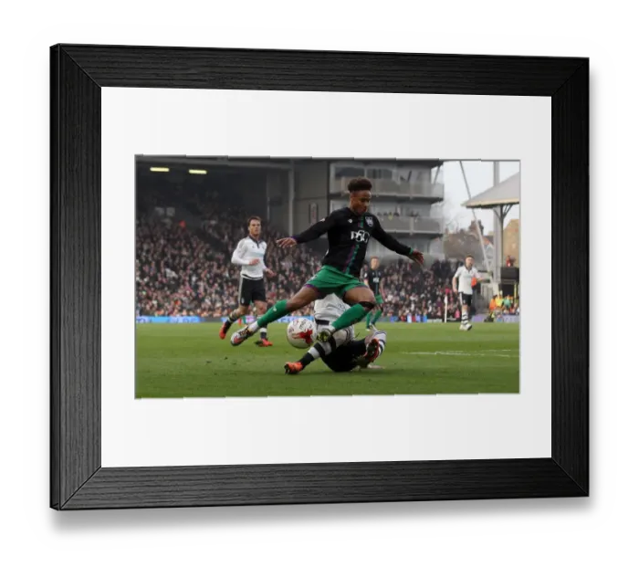 Framed Print : Bobby Reid Tackled in Fulham vs. Bristol City Championship Clash Framed Print : Bobby Reid Tackled in Fulham vs. Bristol City Championship Clash