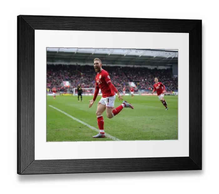 Framed Print : Bristol City's Scott Wagstaff Celebrates Goal Against Bolton Wanderers (190316) Framed Print : Bristol City's Scott Wagstaff Celebrates Goal Against Bolton Wanderers (190316)