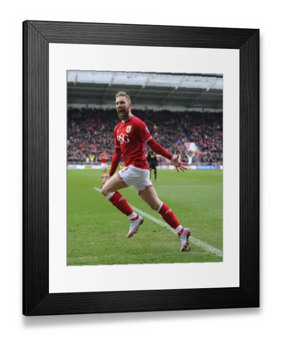 Framed Print : Euphoria Unleashed: Scott Wagstaff's Thrilling Goal Celebration for Bristol City at Ashton Gate (Bristol City vs. Bolton Wanderers, Sky Bet Championship, 19 / 03 / 2016) Framed Print : Euphoria Unleashed: Scott Wagstaff's Thrilling Goal Celebration for Bristol City at Ashton Gate (Bristol City vs. Bolton Wanderers, Sky Bet Championship, 19 / 03 / 2016)