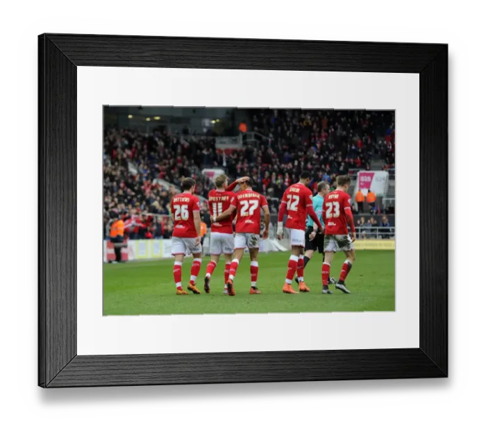 Framed Print : Bristol City Celebrates Winning Goal Against Bolton Wanderers (190316) Framed Print : Bristol City Celebrates Winning Goal Against Bolton Wanderers (190316)