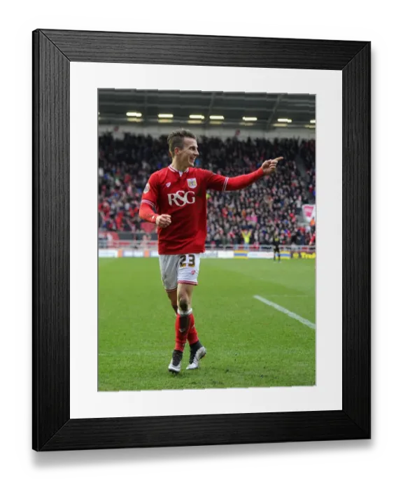 Framed Print : Bristol City's Joe Bryan Celebrates Game-Winning Goal Against Bolton Wanderers, 2016 Framed Print : Bristol City's Joe Bryan Celebrates Game-Winning Goal Against Bolton Wanderers, 2016