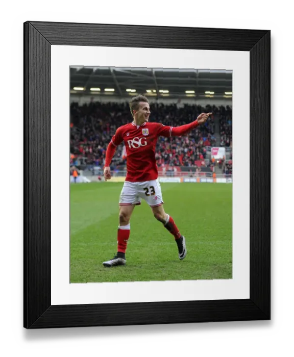 Framed Print : Joe Bryan's Game-Winning Goal: Bristol City Celebrates Against Bolton Wanderers, 2016
