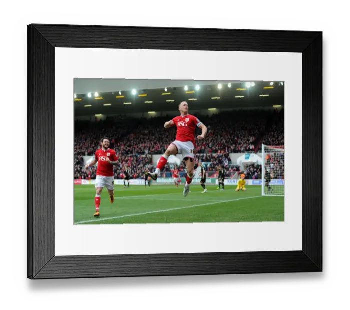 Framed Print : Bristol City's Aaron Wilbraham Celebrates Game-Winning Goal Against Bolton Wanderers in Sky Bet Championship (19 March 2016) Framed Print : Bristol City's Aaron Wilbraham Celebrates Game-Winning Goal Against Bolton Wanderers in Sky Bet Championship (19 March 2016)
