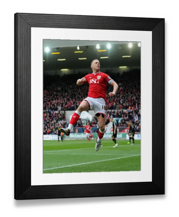Framed Print : Thrilling Goal Celebration: Aaron Wilbraham's Strike for Bristol City Against Bolton Wanderers (19 / 03 / 2016)