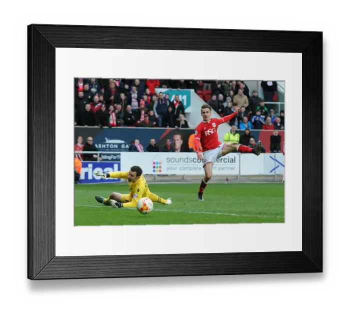 Framed Print : Bristol City's Joe Bryan Scores Sixth Goal in Thrashing of Bolton Wanderers (19-03-2016) Framed Print : Bristol City's Joe Bryan Scores Sixth Goal in Thrashing of Bolton Wanderers (19-03-2016)