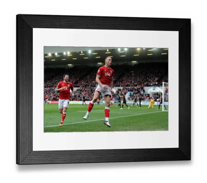 Framed Print : Bristol City's Aaron Wilbraham Celebrates Goal Against Bolton Wanderers (190316) Framed Print : Bristol City's Aaron Wilbraham Celebrates Goal Against Bolton Wanderers (190316)