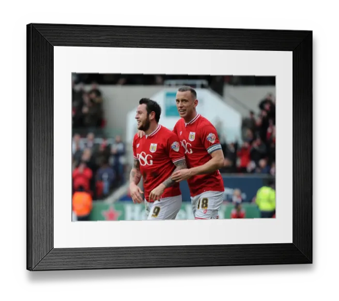 Framed Print : Bristol City Celebrates Championship Win Against Bolton Wanderers (19 / 03 / 2016)