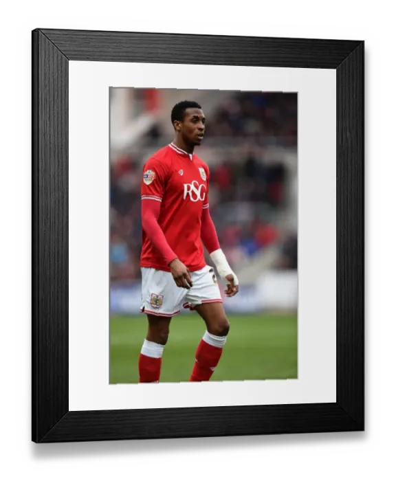 Framed Print : Jonathan Kodjia in Action: Bristol City vs. Bolton Wanderers at Ashton Gate Stadium, Sky Bet Championship, 2016