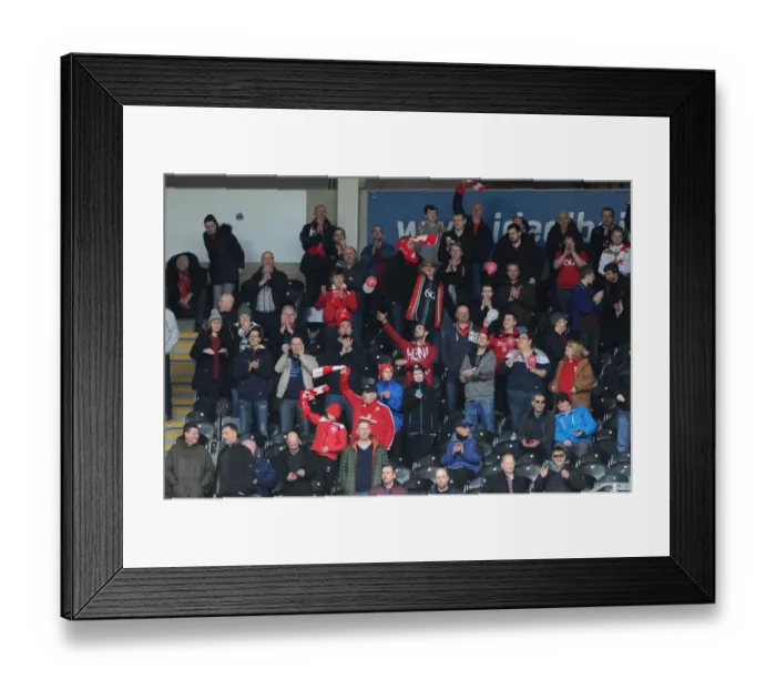Framed Print : Bristol City Fans Heading to Hull City's KC Stadium for Sky Bet Championship Match, 2016