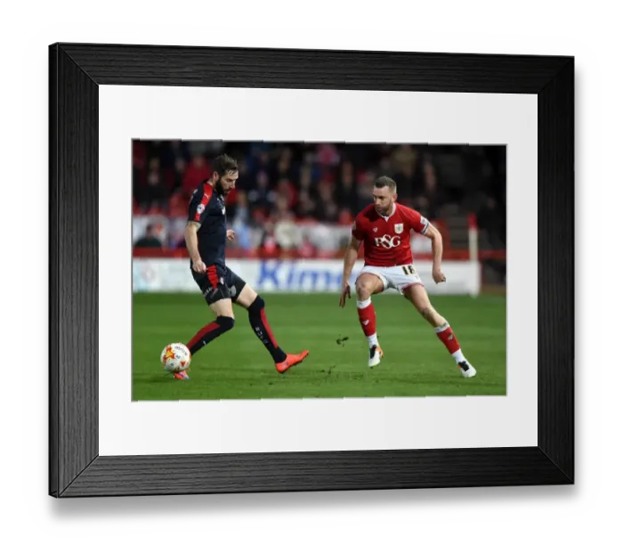 Framed Print : Intense Rivalry: Wilbraham vs Broadfoot in the Heart of the Bristol City vs Rotherham United Clash Framed Print : Intense Rivalry: Wilbraham vs Broadfoot in the Heart of the Bristol City vs Rotherham United Clash
