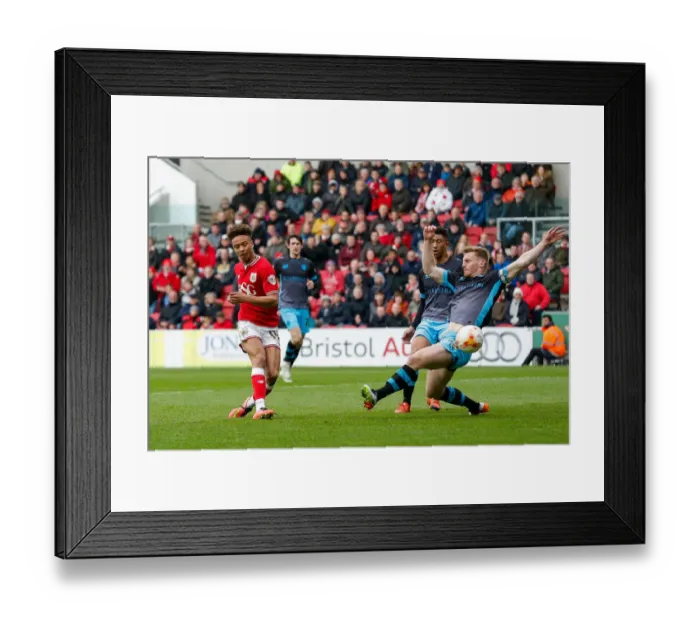 Framed Print : Bobby Reid Scores the Second Goal: Bristol City Leads Sheffield Wednesday 2-0 at Ashton Gate Framed Print : Bobby Reid Scores the Second Goal: Bristol City Leads Sheffield Wednesday 2-0 at Ashton Gate