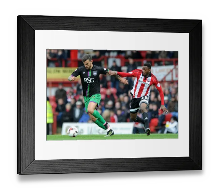 Framed Print : Marlon Pack vs. Josh Clarke: Intense Battle at Griffin Park, Brentford v Bristol City, Sky Bet Championship Framed Print : Marlon Pack vs. Josh Clarke: Intense Battle at Griffin Park, Brentford v Bristol City, Sky Bet Championship