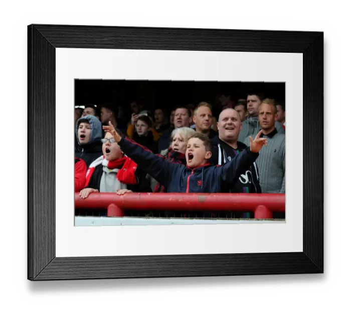Framed Print : Bristol City Fans Unwavering Support at Griffin Park