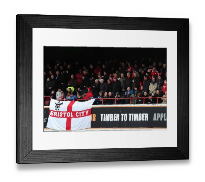 Framed Print : Bristol City Fans Rally at Griffin Park during Championship Match, April 2016 Framed Print : Bristol City Fans Rally at Griffin Park during Championship Match, April 2016