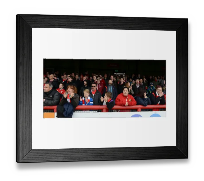 Framed Print : Bristol City Fans in Action at Brentford's Griffin Park, Sky Bet Championship Match (16-04-2016)