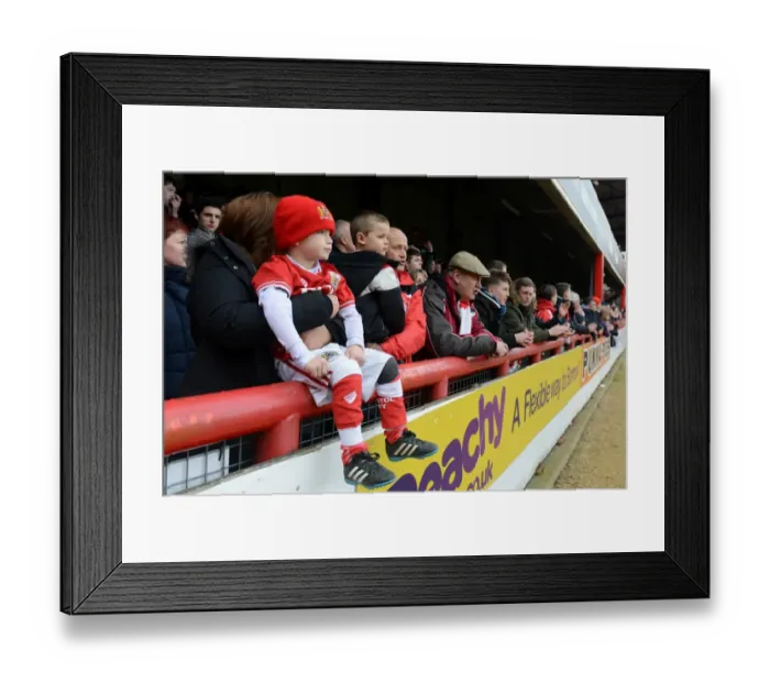 Framed Print : Bristol City Fans Rally at Griffin Park During Championship Match, April 2016