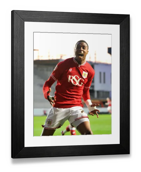 Framed Print : Jonathan Kodjia's Thrilling Equalizer: Bristol City vs. Derby County, 2016
