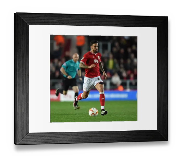 Framed Print : Marlon Pack of Bristol City in Action Against Derby County, 2016 Sky Bet Championship Match at Ashton Gate Stadium