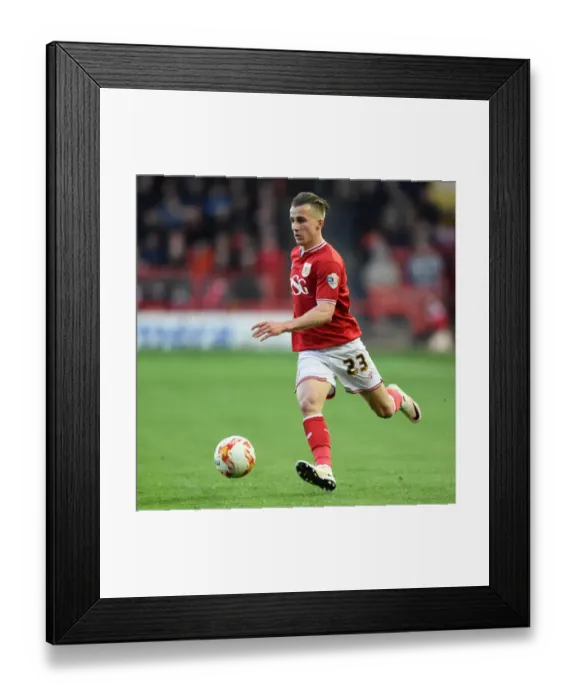Framed Print : Bristol City vs Derby County: Joe Bryan's Thrilling Performance at Ashton Gate Stadium (April 16, 2016)