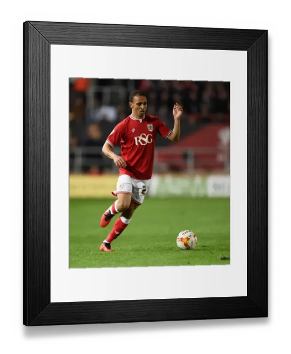 Framed Print : Bristol City vs Derby County: Peter Odemwingie in Action at Ashton Gate Stadium, 2016