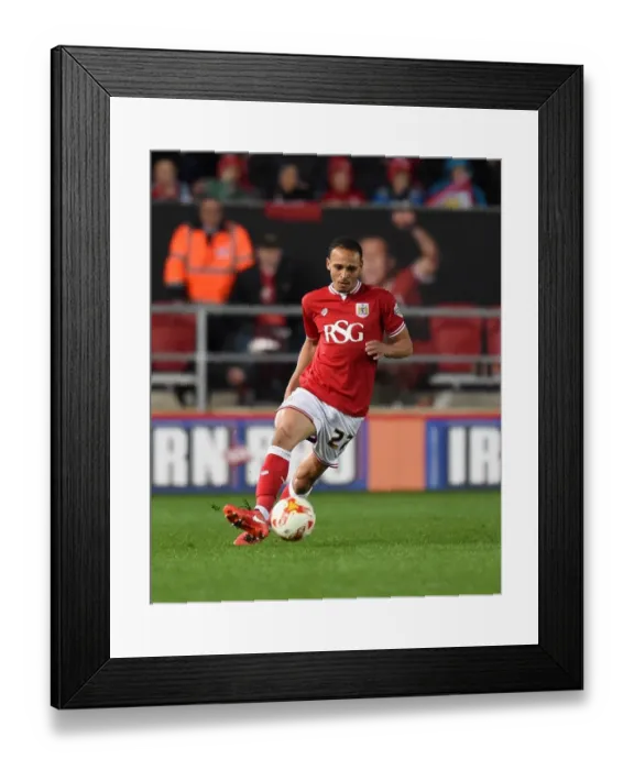 Framed Print : Bristol City vs Derby County: Peter Odemwingie's Action-Packed Performance at Ashton Gate Stadium (19 / 04 / 2016)