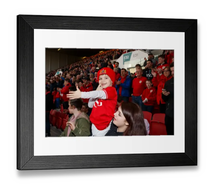 Framed Print : Young Fan's Excitement at Bristol City vs Derby County, Sky Bet Championship Match, 2016 Framed Print : Young Fan's Excitement at Bristol City vs Derby County, Sky Bet Championship Match, 2016