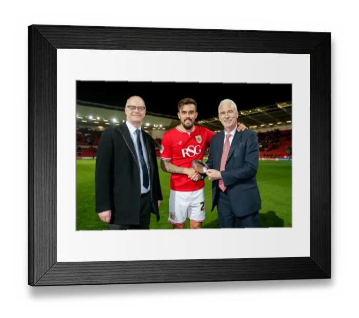 Framed Print : Marlon Pack Receives Man of the Match Award vs. Derby County (2016) Framed Print : Marlon Pack Receives Man of the Match Award vs. Derby County (2016)