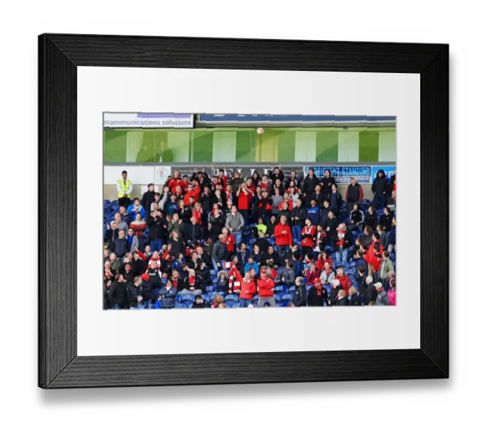 Framed Print : Bristol City Fans Rally at Ewood Park during Blackburn Rovers vs. Bristol City Championship Match, April 2016