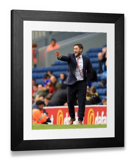 Framed Print : Lee Johnson Shouting During Blackburn Rovers vs. Bristol City Championship Match, 2016 Framed Print : Lee Johnson Shouting During Blackburn Rovers vs. Bristol City Championship Match, 2016
