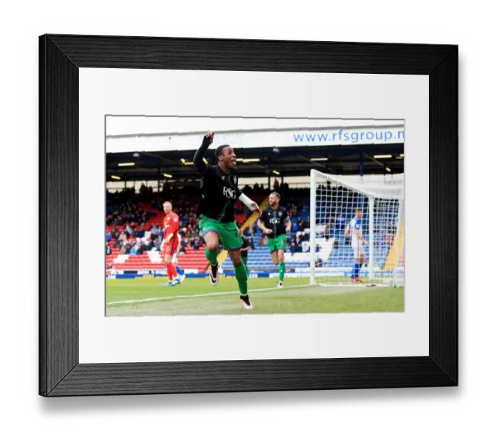 Framed Print : Jonathan Kodjia's Thrilling Goal and Emotional Celebration: Historic First Win for Bristol City Against Blackburn Rovers in Sky Bet Championship (April 23, 2016)