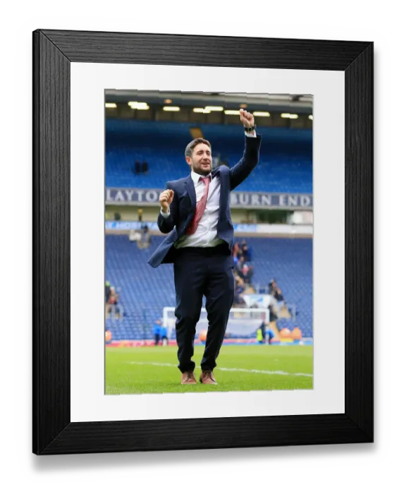 Framed Print : Bristol City's Promotion Euphoria: Lee Johnson's Unforgettable Moment at Ewood Park Framed Print : Bristol City's Promotion Euphoria: Lee Johnson's Unforgettable Moment at Ewood Park
