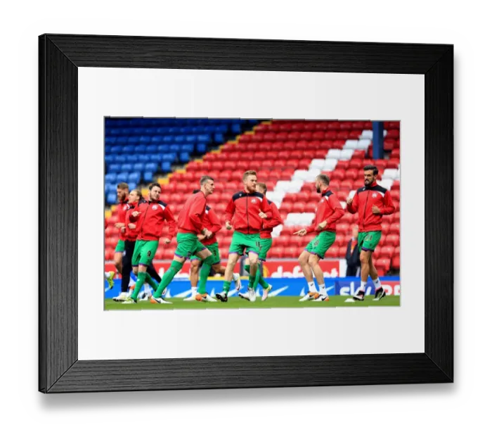 Framed Print : Bristol City Players Warm Up Ahead of Blackburn Rovers Clash, Ewood Park, 2016 Framed Print : Bristol City Players Warm Up Ahead of Blackburn Rovers Clash, Ewood Park, 2016