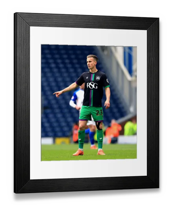 Framed Print : Bristol City's Joe Bryan at Ewood Park against Blackburn Rovers, Sky Bet Championship 2016