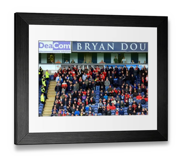 Framed Print : Bristol City Fans Passionate Support at Ewood Park during Sky Bet Championship Match, April 2016 Framed Print : Bristol City Fans Passionate Support at Ewood Park during Sky Bet Championship Match, April 2016