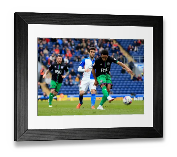 Framed Print : Korey Smith's Thrilling Shot: Blackburn Rovers vs. Bristol City, Sky Bet Championship (April 2016)