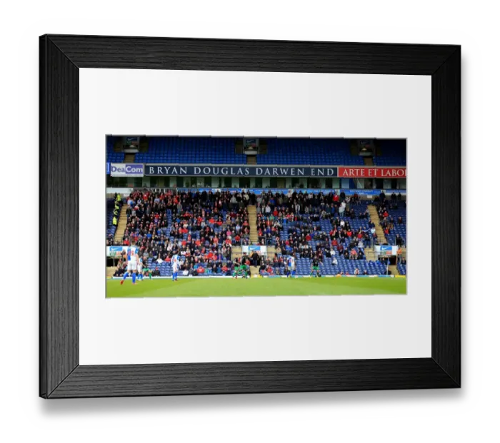 Framed Print : Bristol City Fans Rally at Ewood Park during Sky Bet Championship Match, April 2016