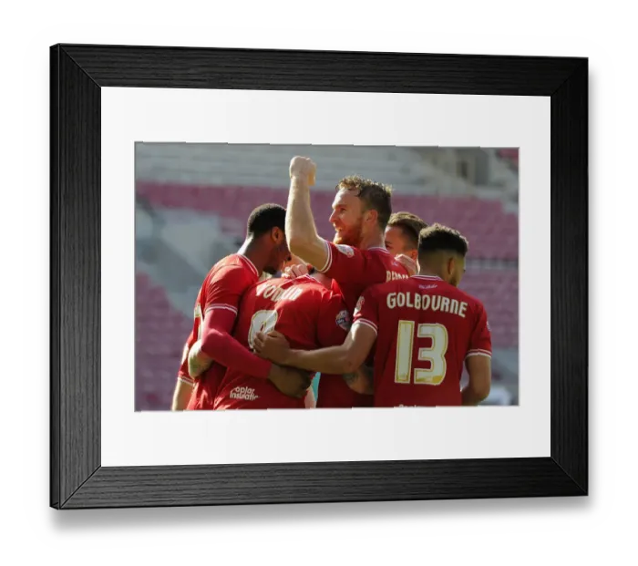 Framed Print : Bristol City Celebrates Winning Goal Against Huddersfield Town by Lee Tomlin - Sky Bet Championship, Ashton Gate Stadium, 2016 Framed Print : Bristol City Celebrates Winning Goal Against Huddersfield Town by Lee Tomlin - Sky Bet Championship, Ashton Gate Stadium, 2016