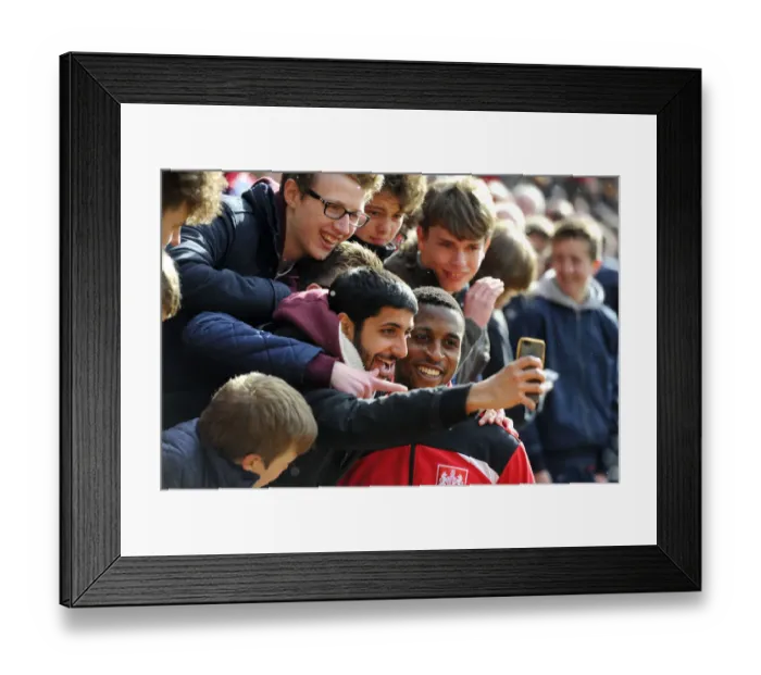 Framed Print : Bristol City's Jonathan Kodjia Celebrates with Fans after Championship Match vs. Huddersfield Town (300416) Framed Print : Bristol City's Jonathan Kodjia Celebrates with Fans after Championship Match vs. Huddersfield Town (300416)