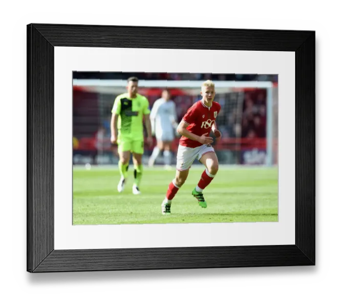 Framed Print : George Dowling's Debut: A New Chapter for Bristol City at Ashton Gate (vs Huddersfield Town, Sky Bet Championship)
