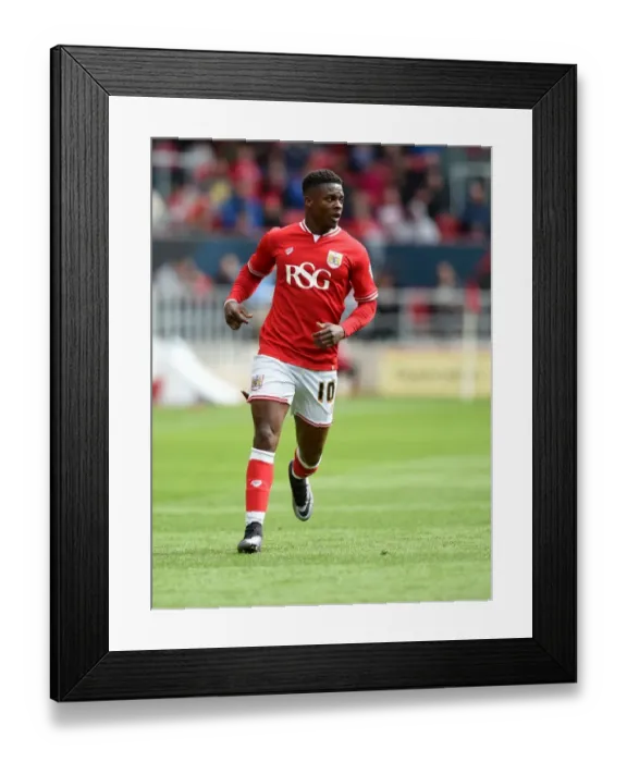 Framed Print : Kieran Agard in Action: Bristol City vs Huddersfield Town at Ashton Gate Stadium, 2016