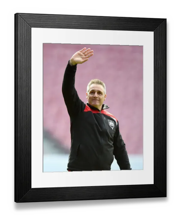 Framed Print : Assistant Coach John Pemberton in Action at Ashton Gate Stadium: Bristol City vs Huddersfield Town, Sky Bet Championship Match, 2016