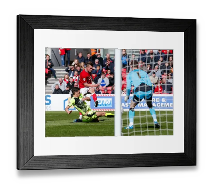 Framed Print : Bristol City's Joe Bryan Scores the Decisive Goal Against Huddersfield Town in Sky Bet Championship Match at Ashton Gate Stadium Framed Print : Bristol City's Joe Bryan Scores the Decisive Goal Against Huddersfield Town in Sky Bet Championship Match at Ashton Gate Stadium