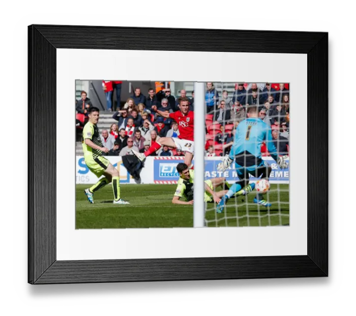 Framed Print : Bristol City's Joe Bryan Scores the Second Goal Against Huddersfield Town at Ashton Gate Stadium, Sky Bet Championship 2016 Framed Print : Bristol City's Joe Bryan Scores the Second Goal Against Huddersfield Town at Ashton Gate Stadium, Sky Bet Championship 2016